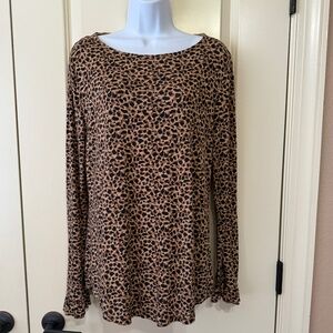 Maurice's Animal Print Long Sleeve Top size Large